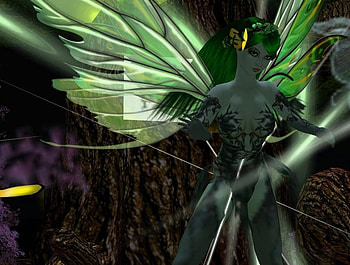 Fairy, abstract, fantasy, forest HD wallpaper