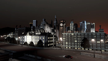Gotham skyline, Customized city, Modded environment HD wallpaper