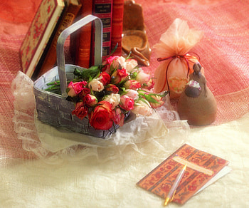.Special for You., sweet, gentle, aroma, colors, gifts, beautiful, cherish, lace fabric, basket, books, pretty, love, cool, scent, pen, lovely HD wallpaper