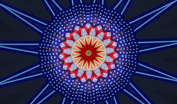Stars and Stripes Kaleidoscope 1, art, USA, stars and stripes, artwork, wide screen, painting, abstract, America, 4th of july HD wallpaper