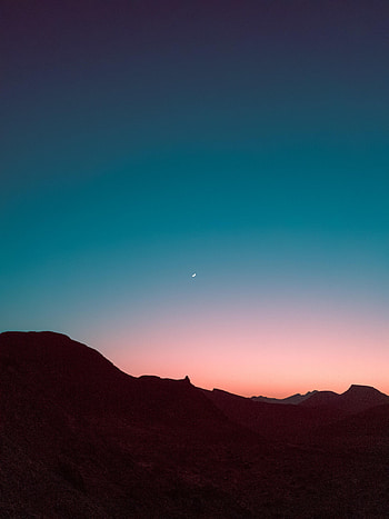 Nature, Sky, Twilight, Moon, Relief, Dusk HD phone wallpaper