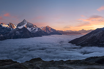 Sky Of Clouds Glow Cool Light Mountains , mountains, nature, clouds, sky HD wallpaper