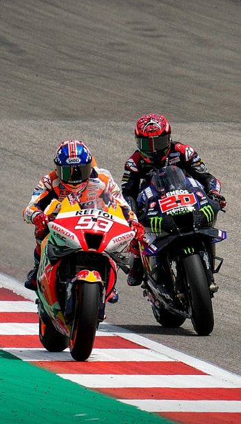 Quartararo X Marquez, motorcycle, Marc, MotoGP, Fabio HD phone wallpaper