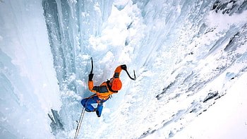 Ice climbing , Frozen adventure, Thrilling ice climbing, Vertical winter sport HD wallpaper