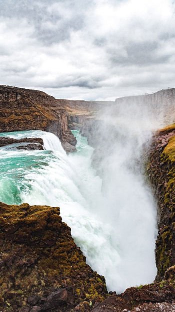 Gullfoss Waterfall, Golden Circle, Self drive trip, Buubble adventure HD phone wallpaper