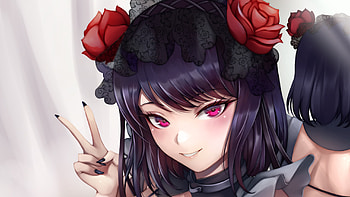 Pink Eyes Marin Kitagawa My Dress-Up Darling HD wallpaper