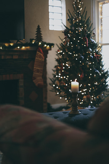 Holidays, New Year, Christmas, Christmas Tree, Candle HD phone wallpaper