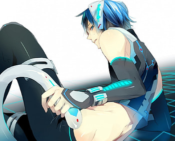 VOCALOID KAITO - Neko Cyber, syanhai, KAITO, Piapro, VOCALOID, Neko Cyber, Project DIVA HD wallpaper