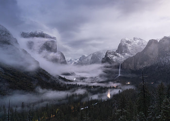 Tunnel View Yosemite Valley, yosemite, valley, nature, mountains HD wallpaper