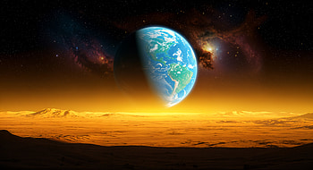 Stunning Planet Rise - Ultra, planet rise, planet, earth, space, galaxy HD wallpaper