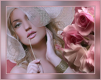 cute in pink..., cute, girl, pink, roses HD wallpaper