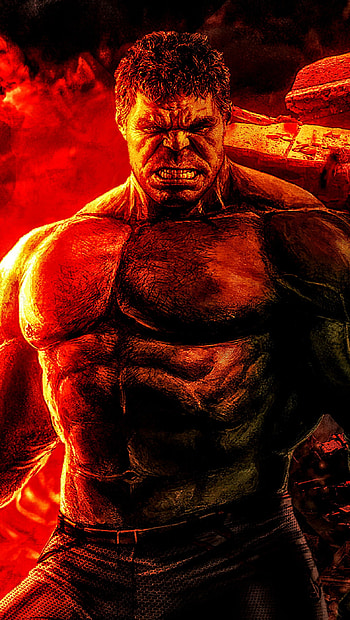 Hulk, red, jaw HD phone wallpaper