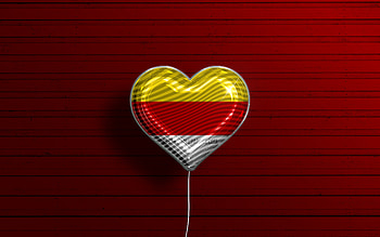 I Love Carinthia, , realistic balloons, red wooden background, Day of Carinthia, austrian states, flag of Carinthia, Austria, balloon with flag, States of Austria, Carinthia flag, Carinthia HD wallpaper