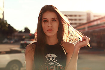 Sunshine, girl model, brunette HD wallpaper