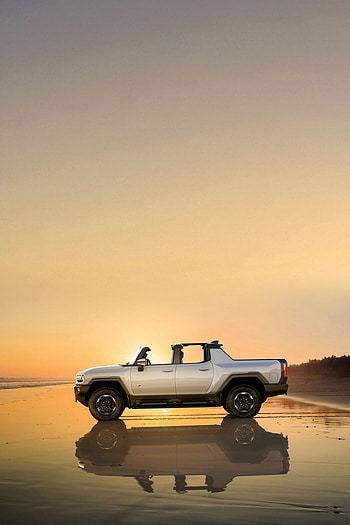 Hummer EV, Beautiful sunset, Mobile HD phone wallpaper