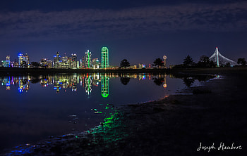 Dallas Skyline, Joseph Haubert graphy, Night graphy, Dallas cityscape HD wallpaper