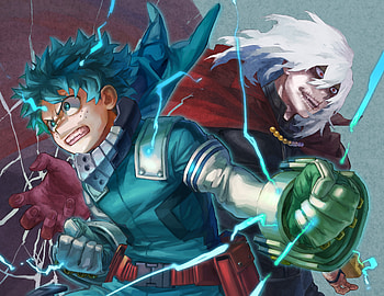 Izuku Midoriya and Tomura Shigaraki, Anime, My Hero Academia, Izuku Midoriya, Tomura Shigaraki HD wallpaper