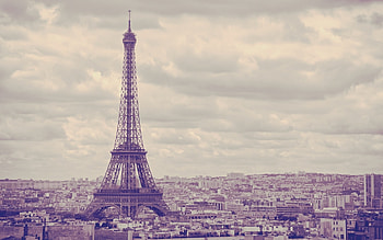 Skyline view, Eiffel Tower, background, France attraction HD wallpaper