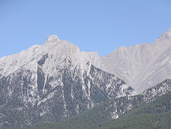 Mountains view 63, blue, grey, graphy, green, sky, nature, mountains, summit HD wallpaper