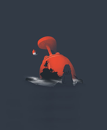 Silhouette, Furi Kuri, anime, artwork HD phone wallpaper