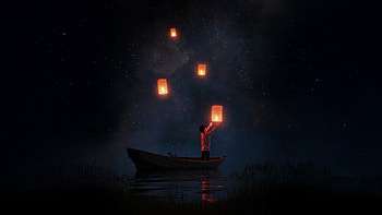 A Child Wish To The Universe, artist, artwork, art, digital-art, stars, artstation HD wallpaper