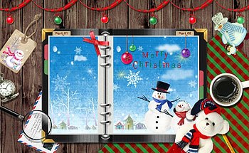 Holidays, Toys, Snowflakes, Coffee, Snowman, Christmas, Holiday, Table, Notebook, Notepad HD wallpaper
