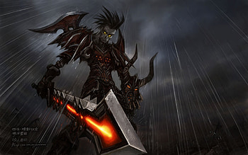 video games rain world of warcraft undead weapons fantasy art armor artwork swords yaorenwo HD wallpaper