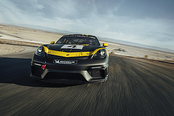 Race car, Porsche Cayman GT4 HD wallpaper