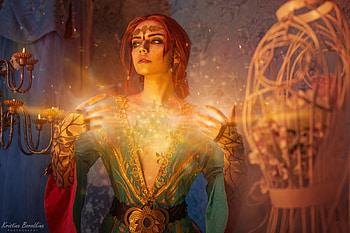Cosplay ~ Triss Merigold, the witcher, triss merigold, model, cosplay, girl, kristina borodkina, woman HD wallpaper