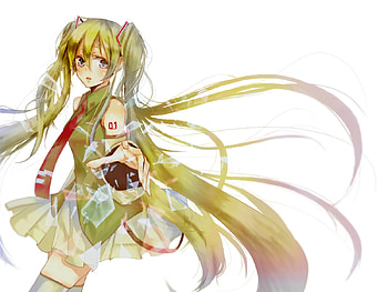 Hatsune Miku, awesome, 01 series, cute, vocaloid, beauty, nice, miku, vocaloids, hatsune, thighhighs, aqua eyes, broken glass, skirt, program, twintail, girl, aqua, beautiful, diva, tie, anime, pretty, aqua hair, green, cool, idol, virtual HD wallpaper