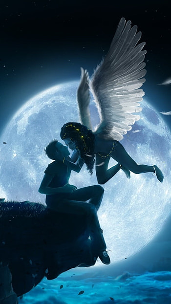 Lovers Moon, Night Angel HD phone wallpaper