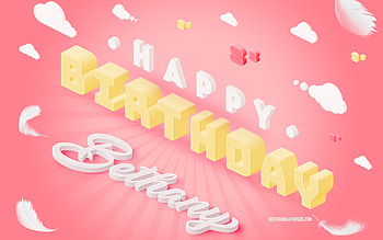 Happy Birtay Bethany, 3d Art, Birtay 3d Background, Bethany, Pink Background, Happy Bethany birtay, 3d Letters, Bethany Birtay, Creative Birtay Background HD wallpaper