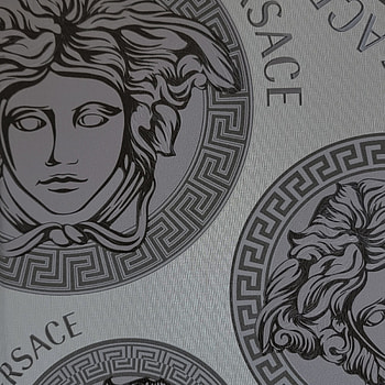 Versace, Dark gray Medusa, Textured HD phone wallpaper