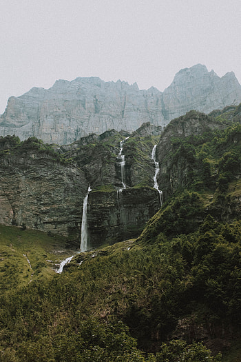Landscape, Nature, Mountains, Rocks, Waterfall HD phone wallpaper