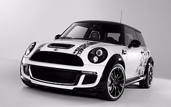 Mini Cooper, white cars, cars, front view, vehicles HD wallpaper