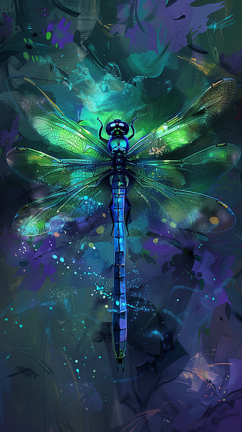 Mystic Dragonfly HD phone wallpaper
