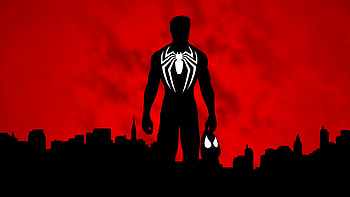 Spider-Man Silhouette Minimal Artwork HD wallpaper