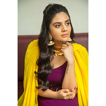 Sreemukhi, eye, head HD phone wallpaper