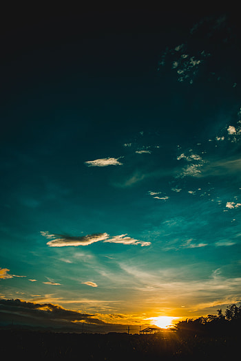 Nature, Sunset, Sky, Clouds, Horizon, Sunlight HD phone wallpaper