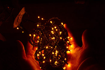 Shine, Light, Miscellanea, Miscellaneous, Darkness, Garland HD wallpaper