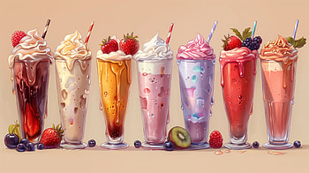 Delicious Milkshake Assortment, milkshake HD wallpaper