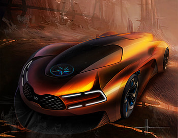 Kia Ko Steam Engine Electric Sports Fantasy Car Artwork, cars, fantasy, artwork, artist, digital-art HD wallpaper
