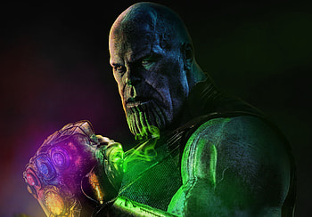 Thanos with infinity stones, artwork, super villain HD wallpaper