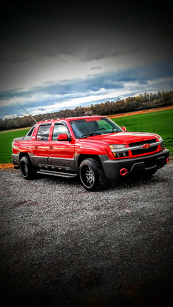Chevrolet Avalanche, Ferrari, wheels, Chevy, truck, pickup, Custom HD phone wallpaper