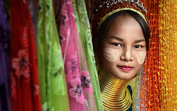 Kayan Tribe Lady, Asian, national costume, girl, Thailand HD wallpaper