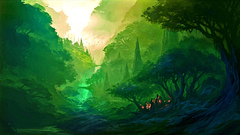 The Sacred Grove, landscape, magic, fantasy, forest HD wallpaper