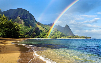 | on Sea and Rainbow | 1080 HD wallpaper
