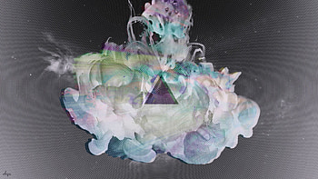 Abstract, Smoke, Multicolored, Motley, Triangle HD wallpaper