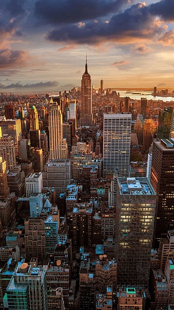 Manhattan skyline, city , Urban landscape HD phone wallpaper