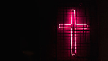 Dark, Grid, Neon, Backlight, Illumination, Cross HD wallpaper